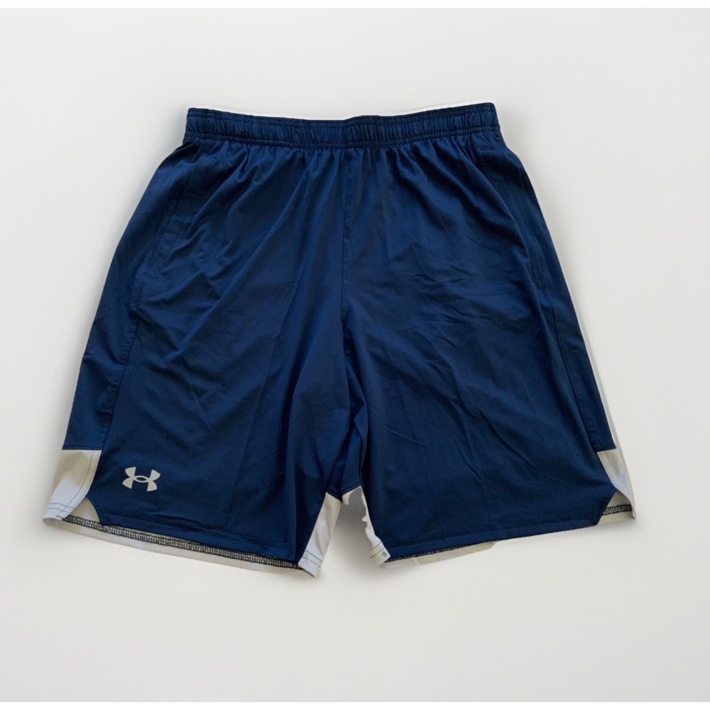 Under Armour Men's Size M Adapt Shorts Dark Blue Workout 10" Inseam